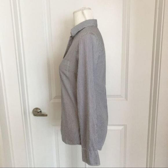 J. Crew | Everday Shirt Striped Poplin Sz. 0 - Picture 5 of 7